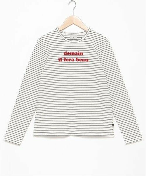 POM PONETTE AMI / ポンポネット アミ Tシャツ | 【AMI】アソートフロッキーロゴロンT（黒）