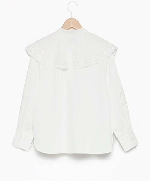 POM PONETTE AMI / ポンポネット アミ シャツ・ブラウス | 【AMI】カットワーク刺しゅうビッグカラーブラウス | 詳細3