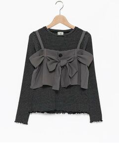 POM PONETTE AMI / ポンポネット アミ Tシャツ | 【AMI】リボンビスチェロンTセット