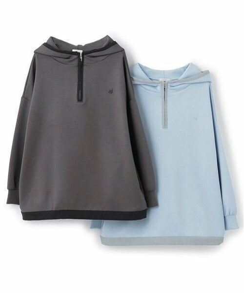 POM PONETTE AMI / ポンポネット アミ パーカー | 【AMI】ハーフジップパイピングデザインダンボールパーカ | 詳細12