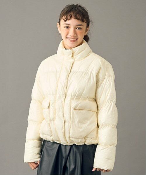 POM PONETTE AMI / ポンポネット アミ ブルゾン | 【AMI】【撥水】【家庭洗濯可】シャイニ‐パテッドブルゾン（アイボリー）