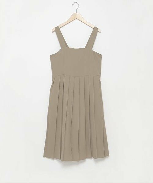 POM PONETTE AMI / ポンポネット アミ ミニ丈・ひざ丈ワンピース | 【AMI】プリーツジャンスカ（シナモン）