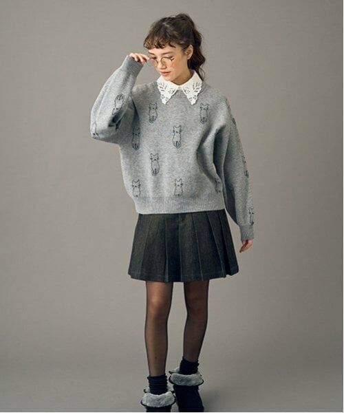 POM PONETTE AMI / ポンポネット アミ ショート・ハーフ・半端丈パンツ | 【AMI】刺しゅう入りラメデニムスカパン | 詳細17