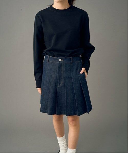 POM PONETTE AMI / ポンポネット アミ ショート・ハーフ・半端丈パンツ | 【AMI】刺しゅう入りラメデニムスカパン | 詳細4