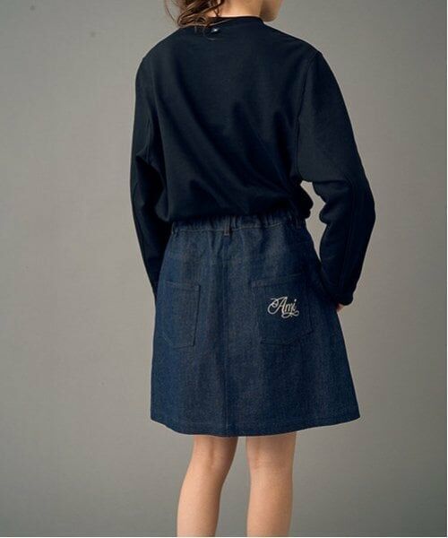 POM PONETTE AMI / ポンポネット アミ ショート・ハーフ・半端丈パンツ | 【AMI】刺しゅう入りラメデニムスカパン | 詳細5