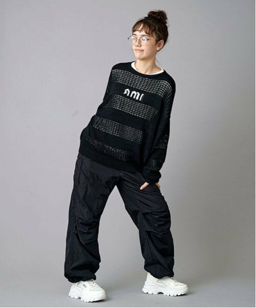 POM PONETTE AMI / ポンポネット アミ その他パンツ | 【AMI】シャイニ‐トラックパンツ | 詳細2