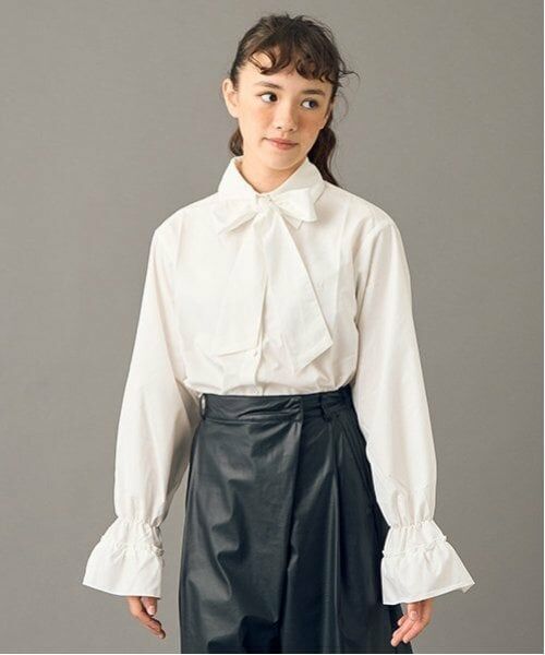 POM PONETTE AMI / ポンポネット アミ シャツ・ブラウス | 【AMI】ボートネックプルオーバー　ボウタイブラウスセット | 詳細2