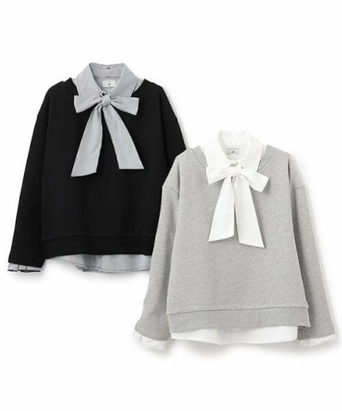 POM PONETTE AMI / ポンポネット アミ シャツ・ブラウス | 【AMI】ボートネックプルオーバー　ボウタイブラウスセット | 詳細21