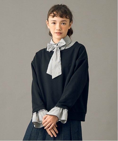 POM PONETTE AMI / ポンポネット アミ シャツ・ブラウス | 【AMI】ボートネックプルオーバー　ボウタイブラウスセット | 詳細3