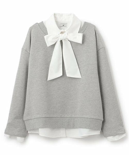 POM PONETTE AMI / ポンポネット アミ シャツ・ブラウス | 【AMI】ボートネックプルオーバー　ボウタイブラウスセット | 詳細8