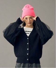 POM PONETTE AMI / ポンポネット アミ カーディガン・ボレロ | 【AMI】オーバーチュールスリーブVネックカーディガン