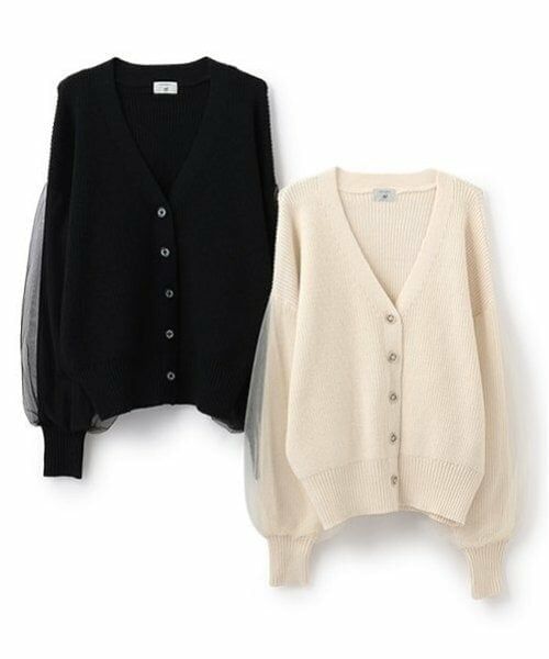 POM PONETTE AMI / ポンポネット アミ カーディガン・ボレロ | 【AMI】オーバーチュールスリーブVネックカーディガン | 詳細13