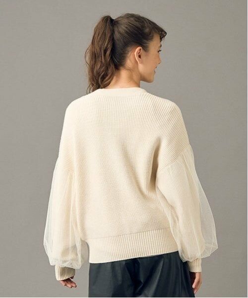 POM PONETTE AMI / ポンポネット アミ カーディガン・ボレロ | 【AMI】オーバーチュールスリーブVネックカーディガン | 詳細3