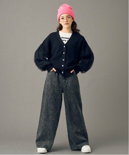 POM PONETTE AMI / ポンポネット アミ カーディガン・ボレロ | 【AMI】オーバーチュールスリーブVネックカーディガン | 詳細6