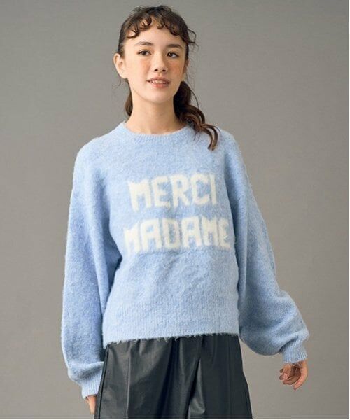 POM PONETTE AMI / ポンポネット アミ ニット・セーター | 【AMI】ロゴジャカードニットプルオーバー | 詳細4