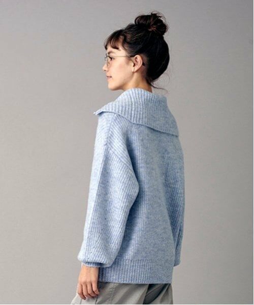 POM PONETTE AMI / ポンポネット アミ ニット・セーター | 【AMI】セーラージップニットプルオーバー | 詳細1