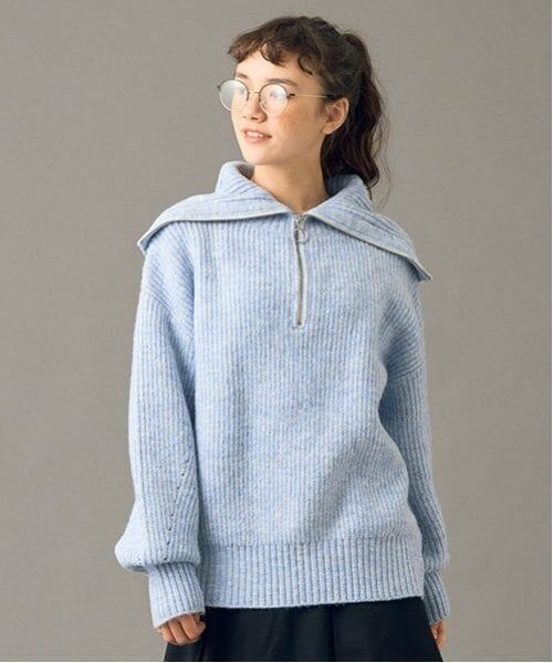 POM PONETTE AMI / ポンポネット アミ ニット・セーター | 【AMI】セーラージップニットプルオーバー | 詳細10