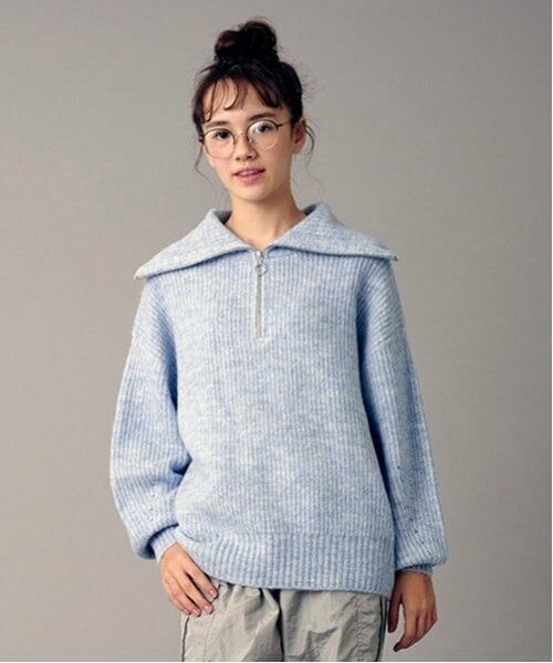 POM PONETTE AMI / ポンポネット アミ ニット・セーター | 【AMI】セーラージップニットプルオーバー | 詳細3