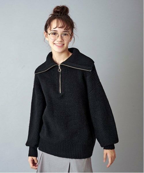 POM PONETTE AMI / ポンポネット アミ ニット・セーター | 【AMI】セーラージップニットプルオーバー | 詳細5