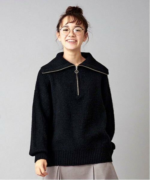 POM PONETTE AMI / ポンポネット アミ ニット・セーター | 【AMI】セーラージップニットプルオーバー | 詳細7