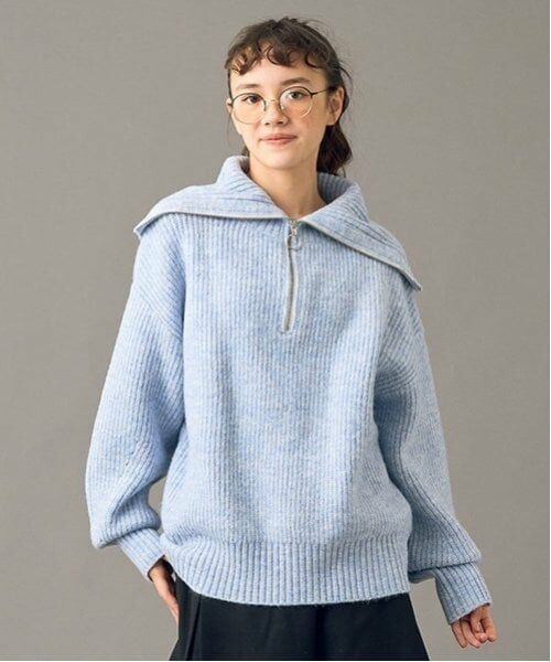 POM PONETTE AMI / ポンポネット アミ ニット・セーター | 【AMI】セーラージップニットプルオーバー | 詳細9