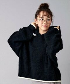 POM PONETTE AMI / ポンポネット アミ パーカー | 【AMI】ケーブルニットパーカ