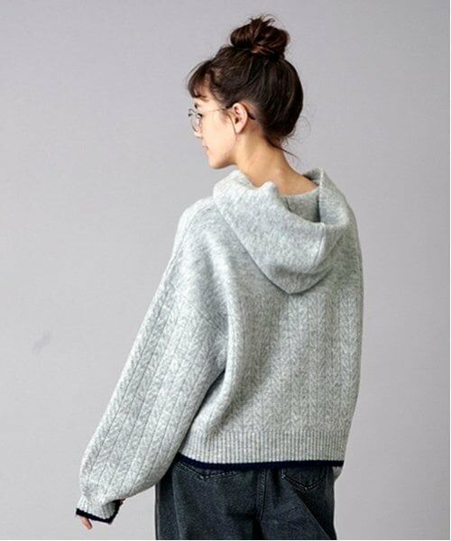 POM PONETTE AMI / ポンポネット アミ パーカー | 【AMI】ケーブルニットパーカ | 詳細2