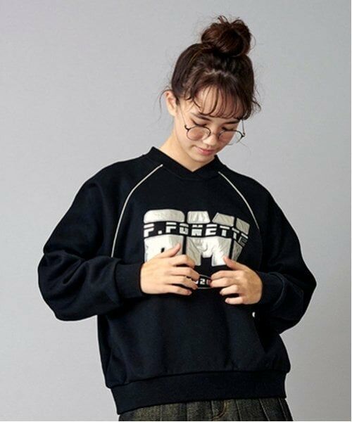 POM PONETTE AMI / ポンポネット アミ スウェット | 【AMI】裏起毛Vネックプルオーバー | 詳細11