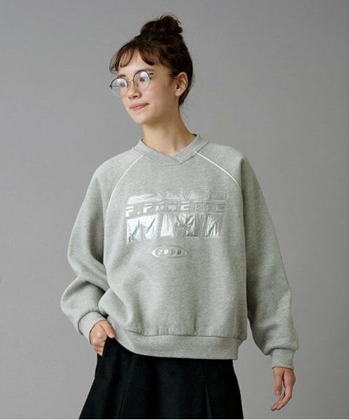 POM PONETTE AMI / ポンポネット アミ スウェット | 【AMI】裏起毛Vネックプルオーバー | 詳細3