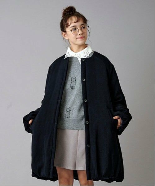 POM PONETTE AMI / ポンポネット アミ その他アウター | 【AMI】【WEB限定】ティペット付ノーカラーバルーンコート | 詳細5