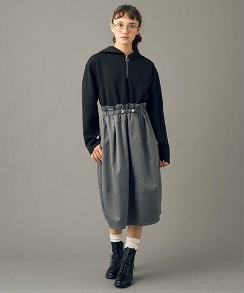 POM PONETTE AMI / ポンポネット アミ ミニ丈・ひざ丈ワンピース | 【AMI】【WEB限定】ドッキングバルーンワンピース | 詳細1