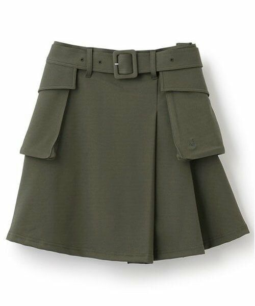 POM PONETTE AMI / ポンポネット アミ ミニ・ひざ丈スカート | 【AMI】ポケットベルト付ラップスカート | 詳細1