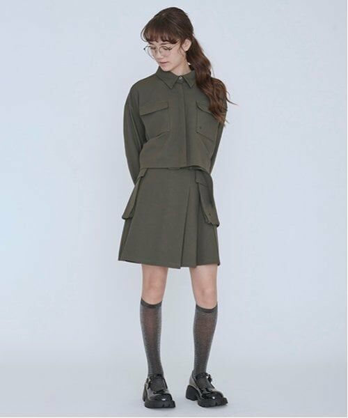 POM PONETTE AMI / ポンポネット アミ ミニ・ひざ丈スカート | 【AMI】ポケットベルト付ラップスカート | 詳細22