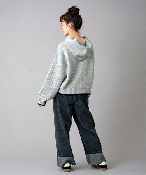 POM PONETTE AMI / ポンポネット アミ その他パンツ | 【AMI】ロールアップワイドデニムパンツ | 詳細12