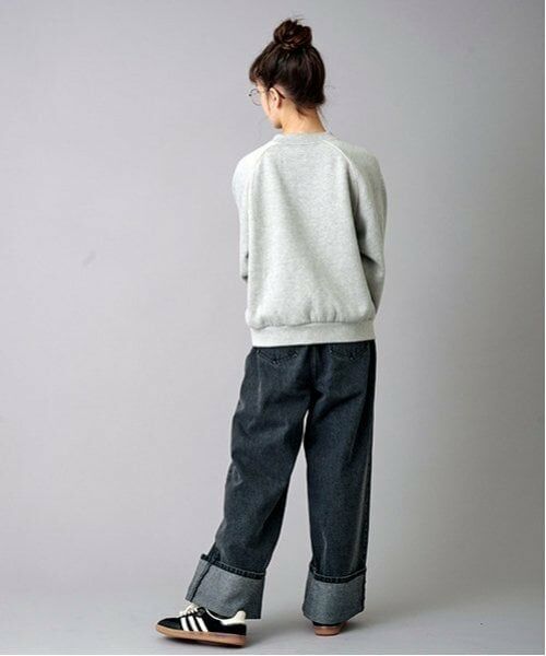POM PONETTE AMI / ポンポネット アミ その他パンツ | 【AMI】ロールアップワイドデニムパンツ | 詳細4