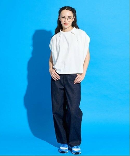 POM PONETTE AMI / ポンポネット アミ その他パンツ | 【ニコ☆プチ掲載】【AMI】ベルト付きバレルシルエットパンツ（紺）