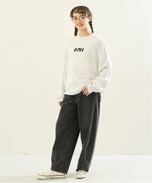 POM PONETTE AMI / ポンポネット アミ その他パンツ | 【ニコ☆プチ掲載】【AMI】ベルト付きバレルシルエットパンツ | 詳細15