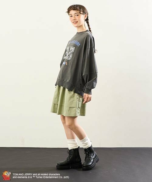 POM PONETTE AMI / ポンポネット アミ ショート・ハーフ・半端丈パンツ | 【Cuugal掲載】【AMI】【撥水】ウエストリブ裾タックスカート | 詳細2