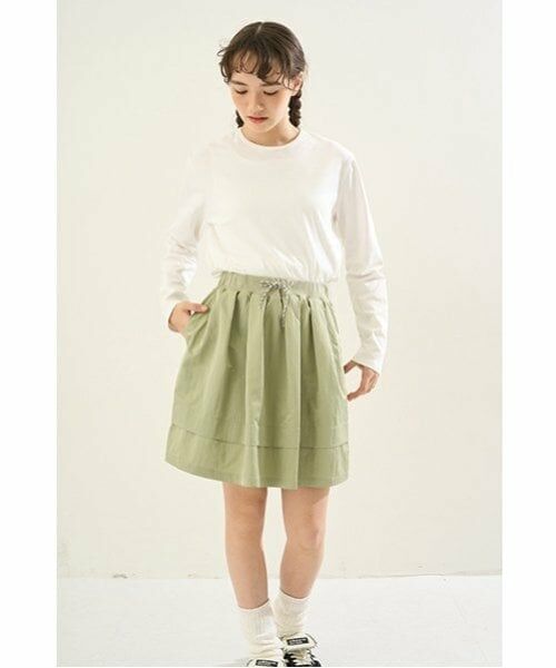 POM PONETTE AMI / ポンポネット アミ ショート・ハーフ・半端丈パンツ | 【Cuugal掲載】【AMI】【撥水】ウエストリブ裾タックスカート | 詳細7