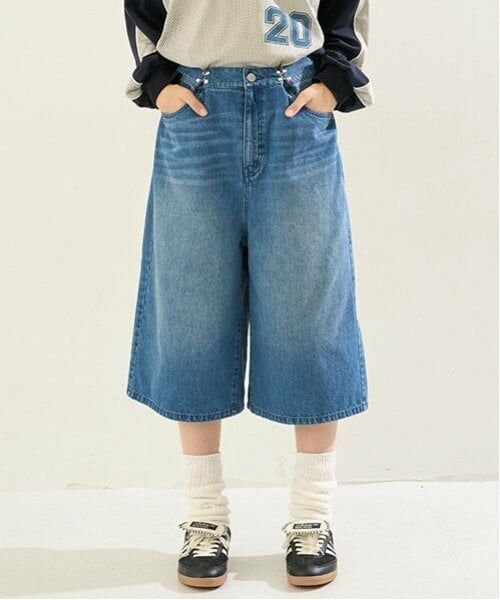 POM PONETTE AMI / ポンポネット アミ ショート・ハーフ・半端丈パンツ | 【AMI】フックつきデニムハーフパンツ | 詳細7