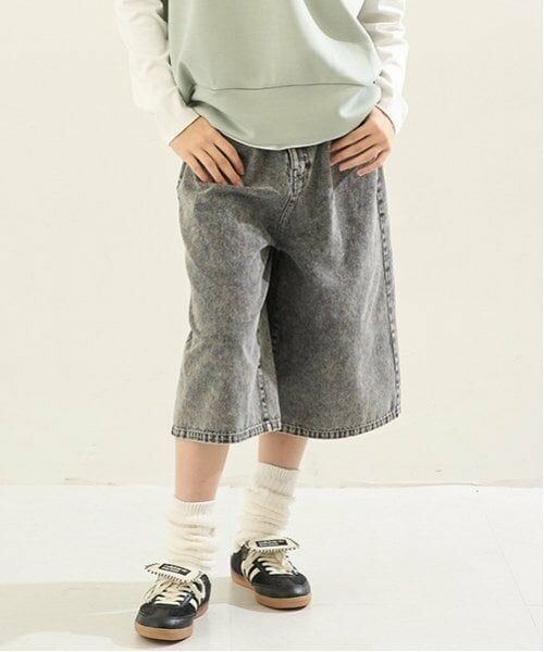 POM PONETTE AMI / ポンポネット アミ ショート・ハーフ・半端丈パンツ | 【AMI】フックつきデニムハーフパンツ（黒）