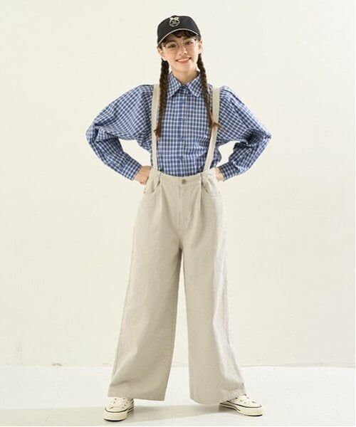 POM PONETTE AMI / ポンポネット アミ その他パンツ | 【AMI】サスつきフックワイドパンツ（ライト グレー）