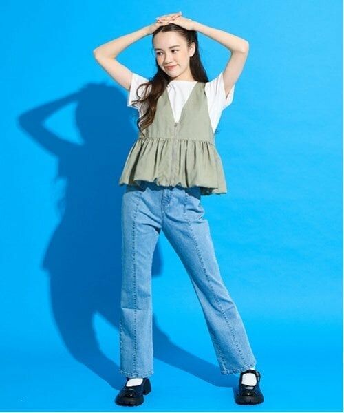 POM PONETTE AMI / ポンポネット アミ その他パンツ | 【AMI】デニムフレアパンツ（ライト ブルー）