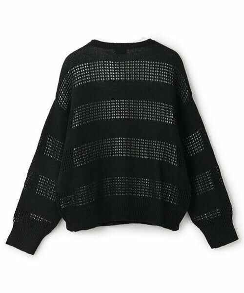 POM PONETTE AMI / ポンポネット アミ ニット・セーター | 【AMI】メッシュシャドウボーダーニットプルオーバー | 詳細22