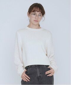 POM PONETTE AMI / ポンポネット アミ ニット・セーター | 【AMI】チュールテープミックススリーブニットプルオーバー