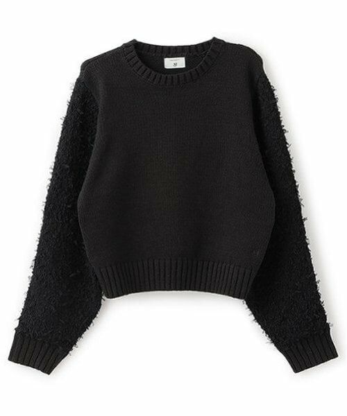 POM PONETTE AMI / ポンポネット アミ ニット・セーター | 【AMI】チュールテープミックススリーブニットプルオーバー | 詳細10