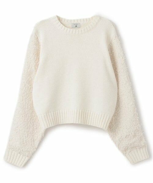 POM PONETTE AMI / ポンポネット アミ ニット・セーター | 【AMI】チュールテープミックススリーブニットプルオーバー | 詳細11
