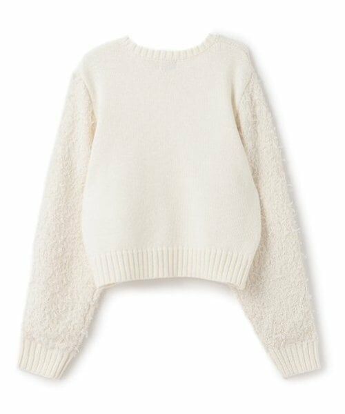 POM PONETTE AMI / ポンポネット アミ ニット・セーター | 【AMI】チュールテープミックススリーブニットプルオーバー | 詳細12