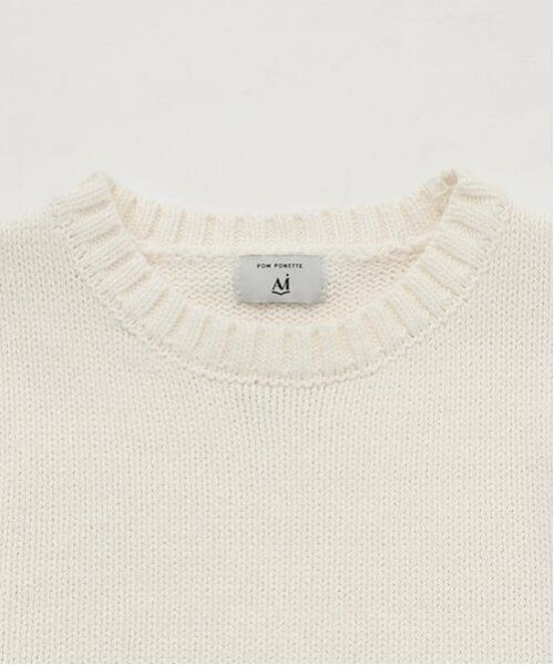 POM PONETTE AMI / ポンポネット アミ ニット・セーター | 【AMI】チュールテープミックススリーブニットプルオーバー | 詳細13