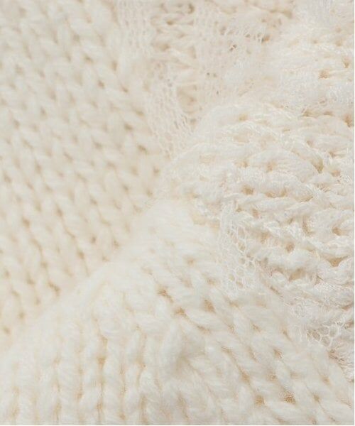 POM PONETTE AMI / ポンポネット アミ ニット・セーター | 【AMI】チュールテープミックススリーブニットプルオーバー | 詳細18